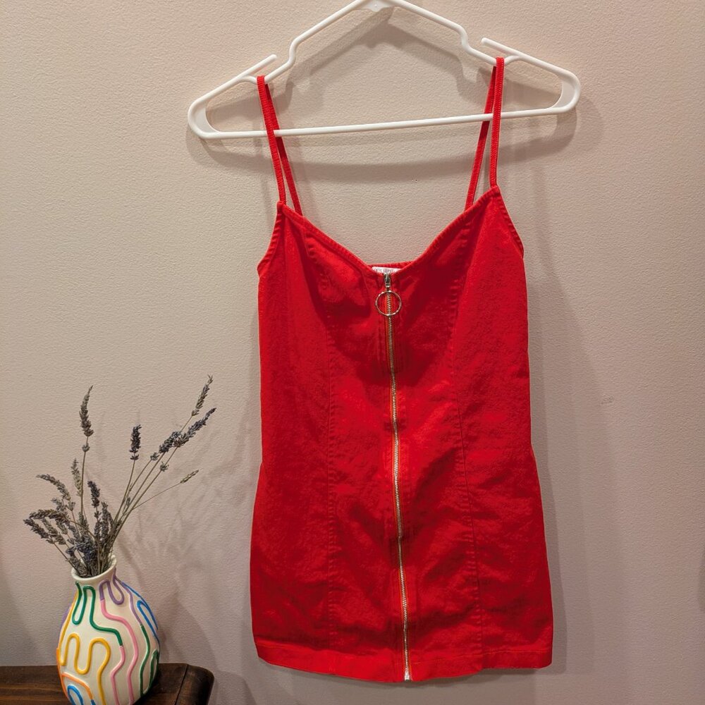 Small Red Zippered Dress